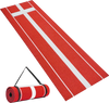 VEVOR Softball Pitching Mat, 10x3 ft Baseball Pitching Rubber Mound, Antifade Turf and Antislip Foam Backing Portable Training Aid, Fastpitch Equipment for Pitchers Indoor Outdoor Practice, Red