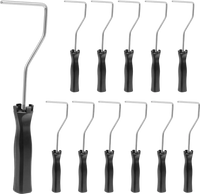 VEVOR 4 Inch Paint Roller Frame, Paint Handles Fits 4 in Mini Roller, Painting Supplies for Wall House Homes, Lightweight Mini Rollers Tools for Ceiling Small Areas Edges and Corners, 12 Pack, Black