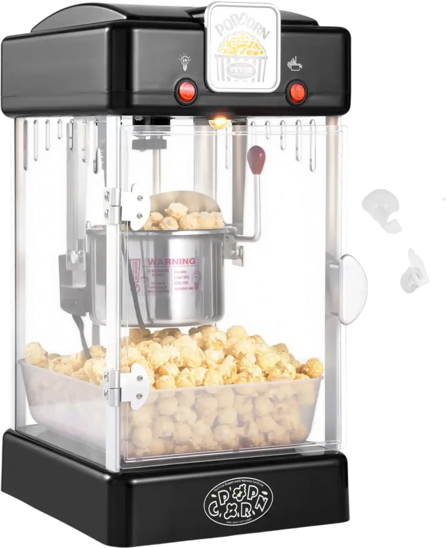Vevor Popcorn Maker 2.5 oz 4 qt Tabletop Machine Black New