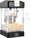 VEVOR Popcorn Maker, 300W Popcorn Popper Machine, 2.5 Oz Kettle Makes 4 QT per Batch, Tabletop Popcorn Maker with PP Door, Includes 2 Scoops and Tray, Movie Theater Style, Black