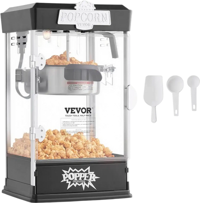 Vevor Popcorn Maker Machine 4 oz Tabletop Movie Theater Style Black New