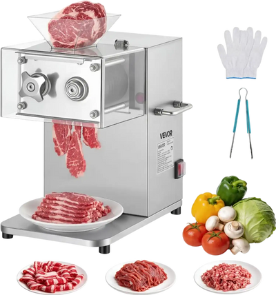 Vevor Commercial Meat Cutter 850W 5 mm Stainless Steel Electric Slicer New