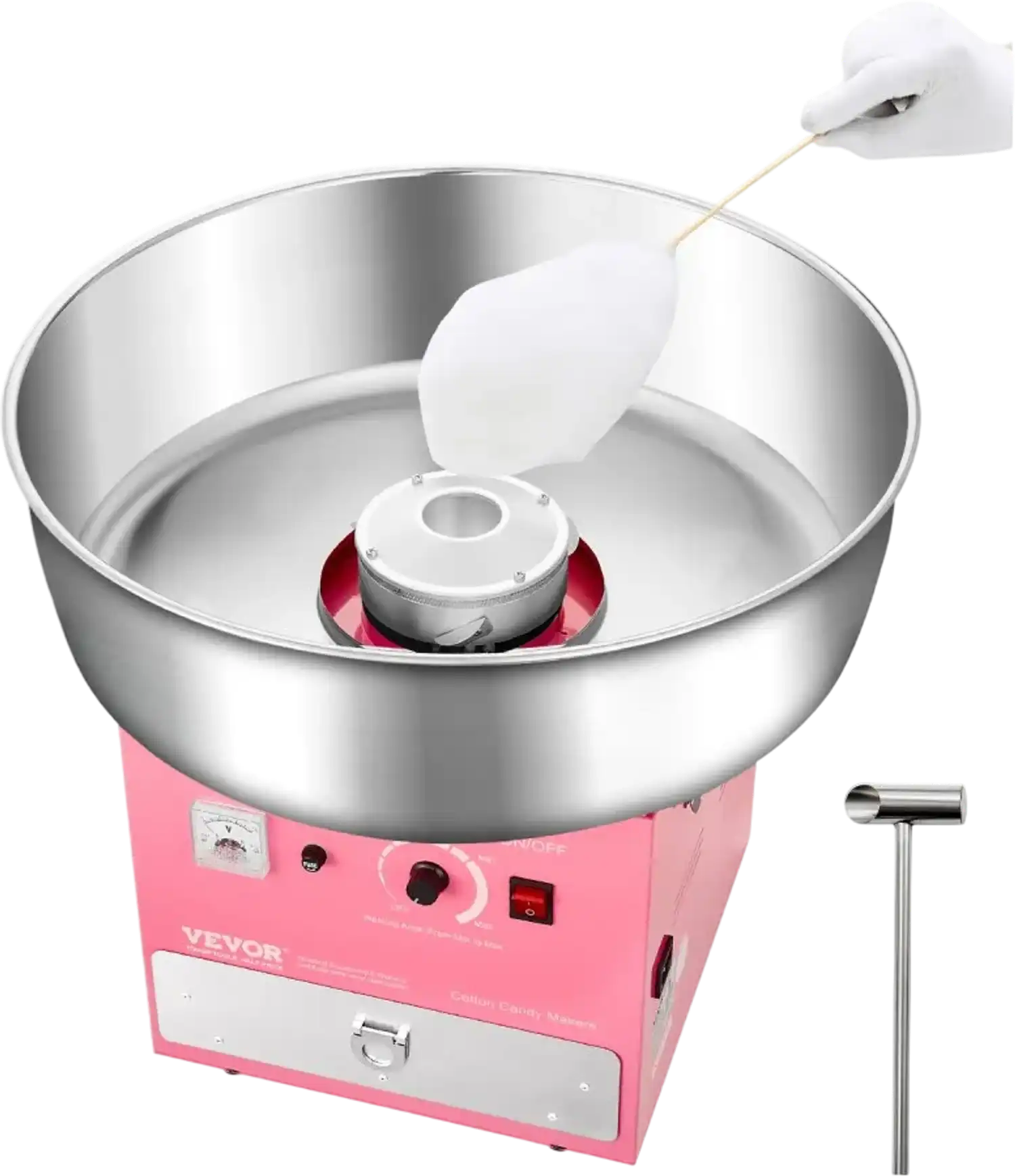 Vevor Cotton Candy Machine 1000W Commercial Sugar Floss Maker Pink New