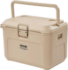 VEVOR Portable Cooler, 16.5 QT Hard Cooler with Ice Retention, Heavy-Duty Handles and Cup Holder, Lightweight Rigid Material Insulated Portable Cooler, Suitable for Family Picnics and Short Trips