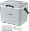 VEVOR Hard Cooler, 24QT Portable Cooler, Leak-Resistant Coolbox Keeps Contents Cool for 48 Hours, Insulated Chests with Ice Retention and Heavy-Duty Handle, Ultra-Light for Camping, Concerts, Sports