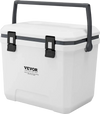 VEVOR Portable Cooler, 38 QT Hard Cooler with Ice Retention, Heavy-Duty Handles and Cup Holder, Lightweight Rigid Material Insulated Portable Cooler, Suitable for Family Picnics and Long Trips