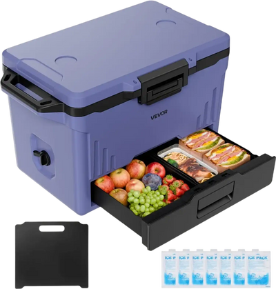 Vevor Hard Cooler 50 QT Portable Leak-Resistant Coolbox New