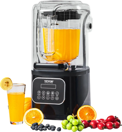 Vevor Blender Professional Countertop Blender with Shield 68 oz 9-Speed Black New