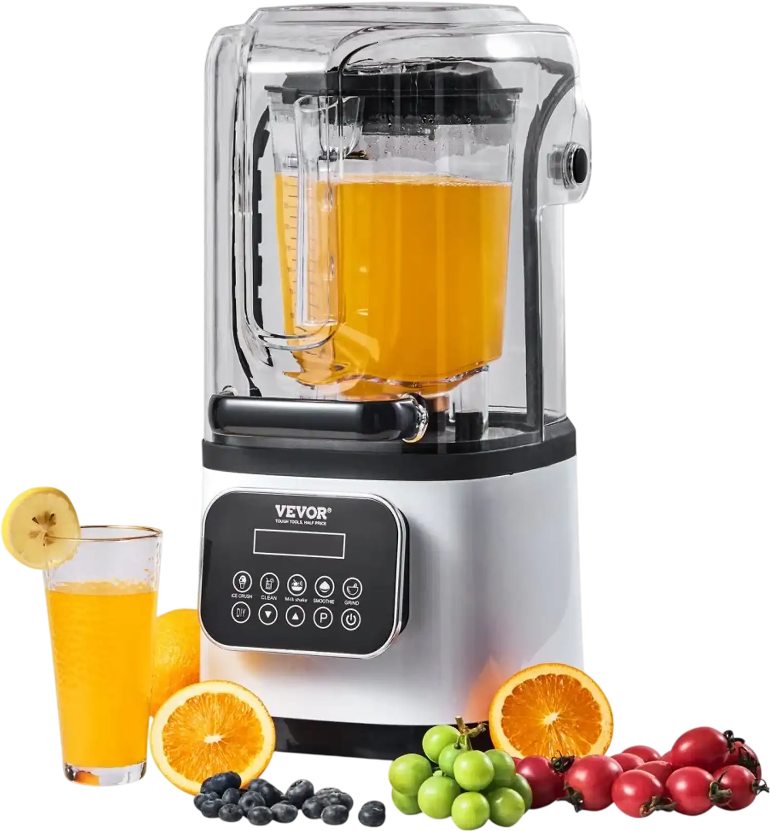 Vevor Blender Professional Countertop 68 oz Shielded Commercial White New