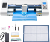 VEVOR Cutting Machine, Automatic Edge Detection Vinyl Cutter Machine with Design Software and Materials, Compatible with Multiple File Formats, for Creating Customized DIY Crafts, Cards, Stickers