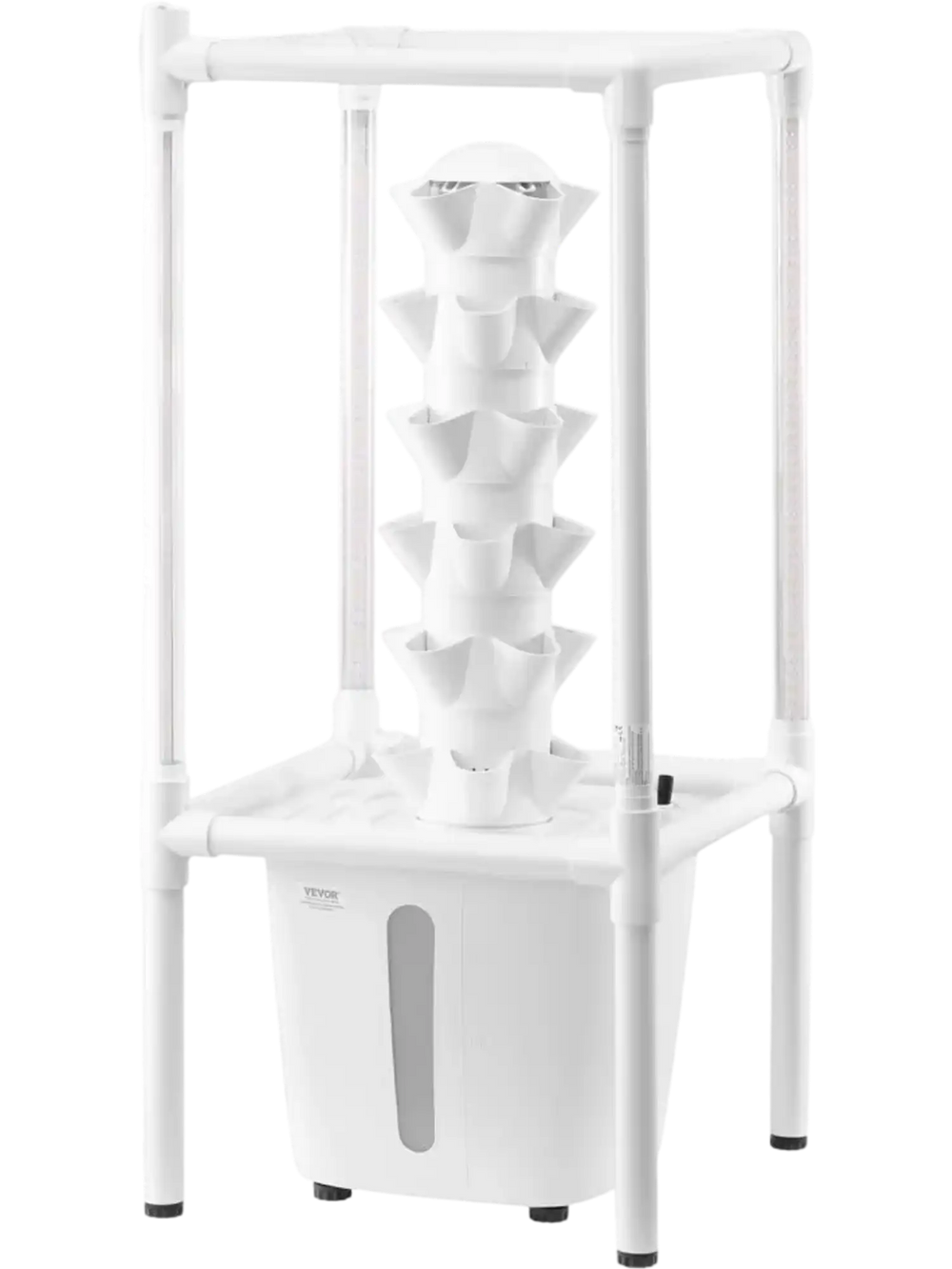 VEVOR Hydroponic Growing System with Grow Light, 30 Pods Vertical 6 Tiers Hydroponic Tower, Home Hydronic Garden with Water Pump, Plants Germination Kit for Indoor Herbs, Fruits and Vegetables