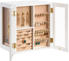 VEVOR Jewelry Box, 360° Rotating Jewelry Organizer with 5 Drawers, Acrylic Window, 4 Necklace Hooks on Each Side, Spacious Storage Case with Metal Handles, Bottom Pad and Soft Velvet Lining, White