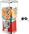 VEVOR Gumball Machine for Kids, 17"H Home Candy Vending Machine, PC Gumball Dispenser, Bubble Gum Machine for Game Stores, Coin Operated Gumball Bank for Toy Capsules Bouncy Balls Candy, Red