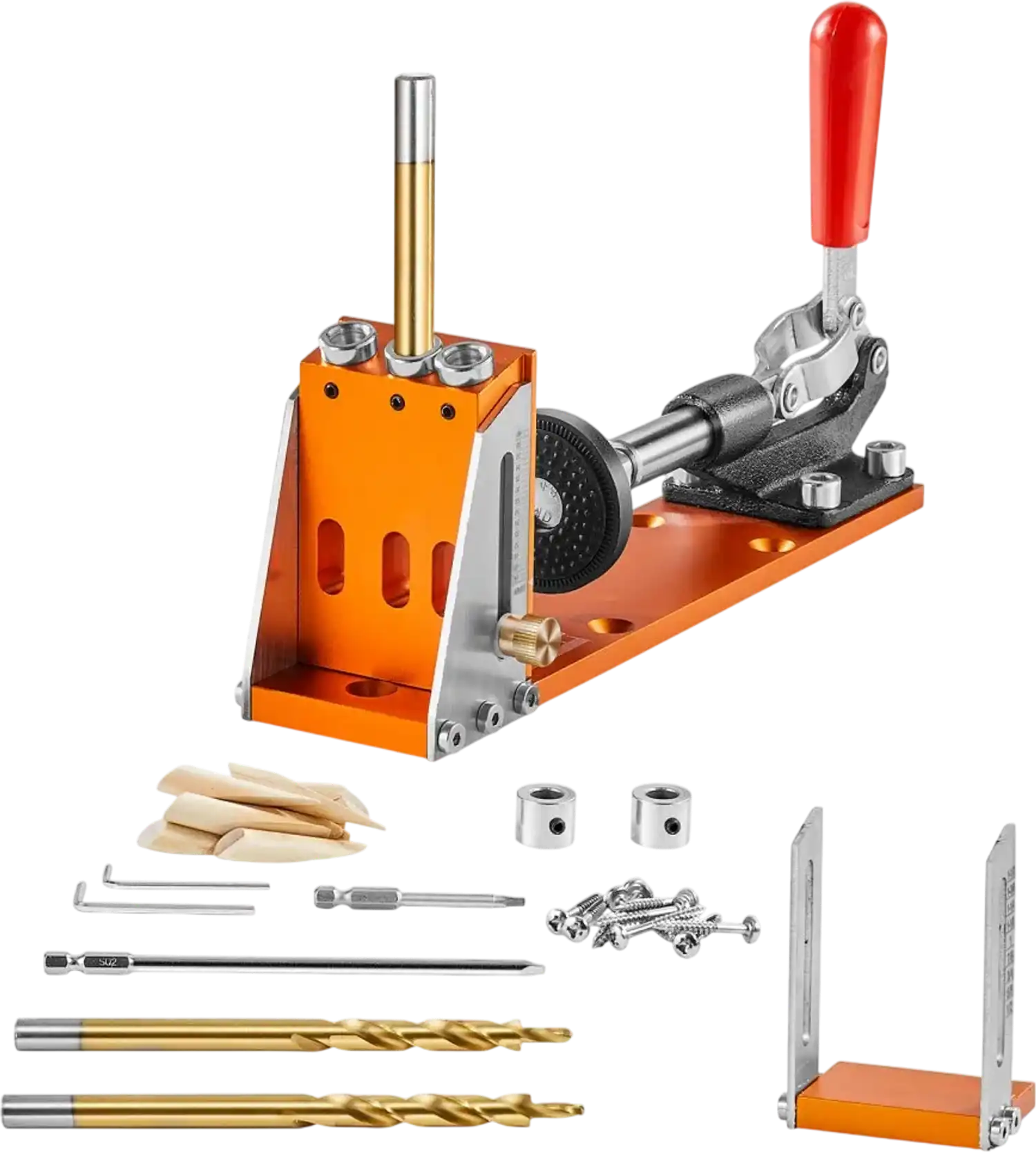Vevor Pocket Hole Jig Kit Adjustable 30-Pc Woodworking System New