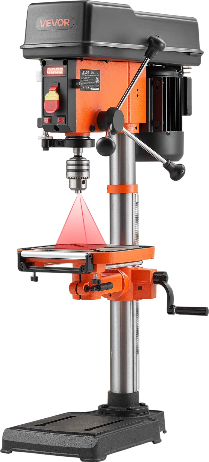 Vevor Benchtop Drill Press 12 in. 1 HP Variable Speed 0-45° Tilting Worktable New