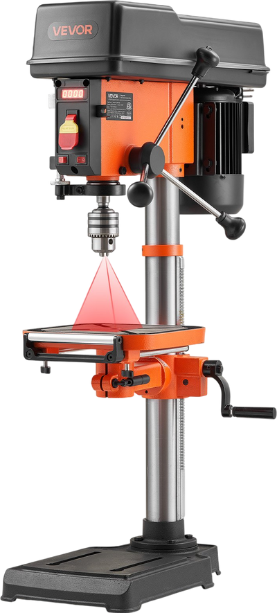 Vevor Benchtop Drill Press 12 in. 1 HP Variable Speed 0-45° Tilting Worktable New