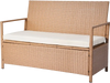 VEVOR Outdoor Storage Bench, 2-Person PE Rattan Storage Bench, 70 Gal Deck Box with Cushion, Supports up to 265 lbs, Weatherproof Outdoor Seating & Porch Decor for Patio Garden Balcony Yard