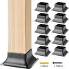 VEVOR Post Base 4x4 10Pcs, Internal 3.6"x3.6" Heavy Duty Powder-Coated Steel Post Bracket Fit for Standard Wood Post Anchor, Decking Post Base for Deck Porch Handrail Railing Support