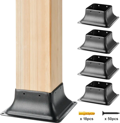 VEVOR 4x4 Post Base 4Pcs, Internal 3.6