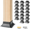 VEVOR 4x4 Post Base 20Pcs, Internal 3.6"x3.6" Heavy Duty Powder-Coated Steel Post Bracket Fit for Standard Wood Post Anchor, Decking Post Base for Deck Porch Handrail Railing Support