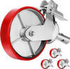 VEVOR Scaffolding Wheels Set, Heavy Duty 4-Pack 8\" Scaffolding Casters, with 4400 Lbs Per Set and Locking Stem Casters with Brake, Polyurethane Replacement for Scaffold, Shelves, Workbench