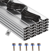 VEVOR Greenhouse Spring Wire and Lock Channel, 40 Packs 6.56 ft PVC-Coated Wiggle Wire & Aluminum Alloy Channel Bundle Kit with Included Screws, 0.05 in Thickened, Poly Film & Shade Cloth Attachments