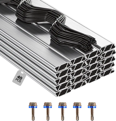 Vevor Greenhouse Lock Channel Spring Wire Kit 40-Pack 6.6' PVC-Coated Wiggle Wire Bundle New
