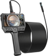 VEVOR Triple Lens Endoscope with 32.8FT Newly Ultra-Rigid Cable, Industrial Borescope with Light, 5" HD IPS Screen, 8 + 2 Lights, 8X Zoom, 5000mAh, IP67 Waterproof Snake Camera for Auto, Plumbing
