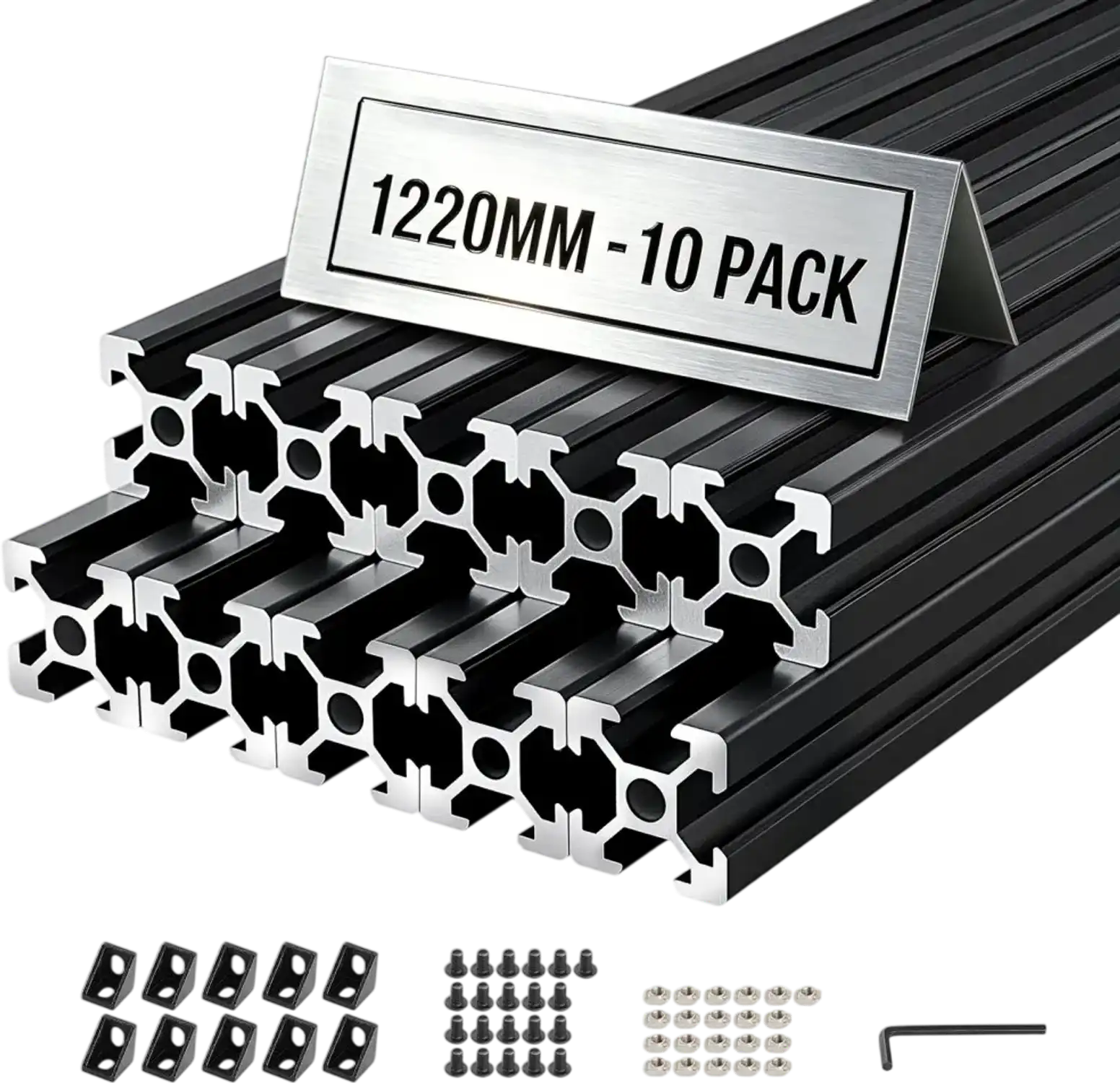 Vevor Linear Rail 10-Pc 2020 Aluminum Extrusion Profile 48