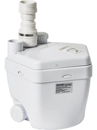 VEVOR Utility Sink Pump, 1/3 HP, 120-Volt, 1750 GPH Flow, 18 ft Head, Under-Sink Sump Pump System with Copper Wire Motor, Heavy-Duty Utility/Laundry Sink Pump, Drain Pump with 1-1/2