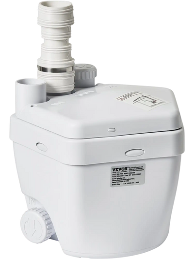 VEVOR Utility Sink Pump, 1/3 HP, 120-Volt, 1750 GPH Flow, 18 ft Head, Under-Sink Sump Pump System with Copper Wire Motor, Heavy-Duty Utility/Laundry Sink Pump, Drain Pump with 1-1/2