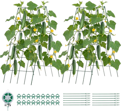 Vevor Garden Trellis A-Frame Cucumber Trellis 4-Pack for Raised Beds 39