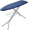 VEVOR Ironing Board with Bottom Storage Tray, Thickened 4 Layers Iron Board with Heat Resistant Cover and 100% Cotton Cover, 10 Adjustable Heights Ironing Board for Home Laundry Room Use (Size 55x15)