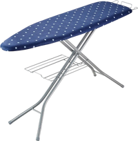 VEVOR Ironing Board with Bottom Storage Tray, Thickened 4 Layers Iron Board with Heat Resistant Cover and 100% Cotton Cover, 10 Adjustable Heights Ironing Board for Home Laundry Room Use (Size 55x15)