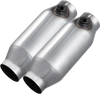 VEVOR Universal Catalytic Converter, 2.5 Inch Inlet/Outlet, 2 Pack High Flow Car Catalytic Converter with O2 Port, Direct Replacement, Stainless Steel Material, for Quick Exhaust Gas Purification