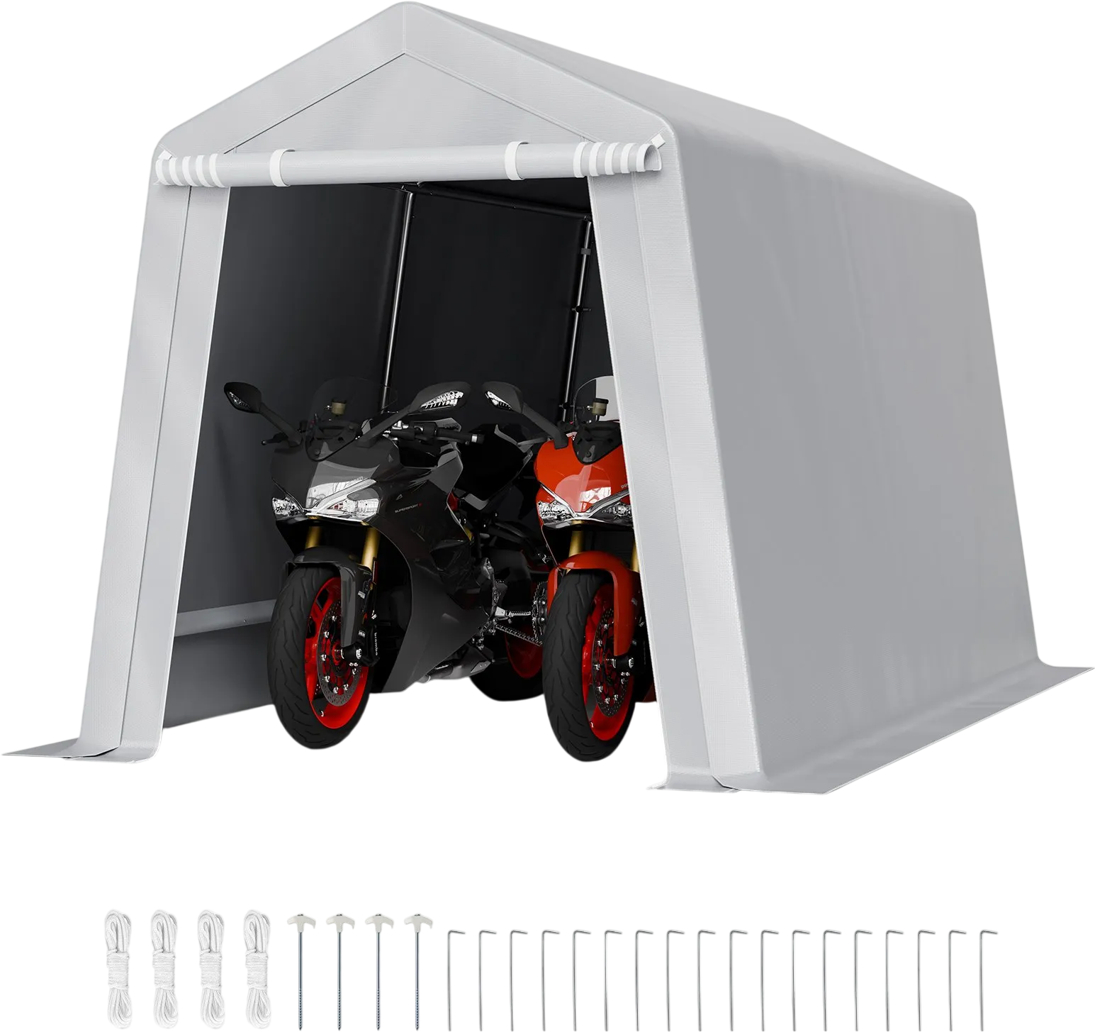 Vevor Outdoor Storage Shed 7 x 12 ft. with Roll-up Door Waterproof New