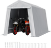 VEVOR Outdoor Storage Shed, 7 x 12 ft Portable Storage Tent with Roll-up Door, Waterproof Canopy Shed Shelter, Heavy Duty Frame, Patio Garage Carport for Motorcycle, Lawn Mower, Bike, Grey