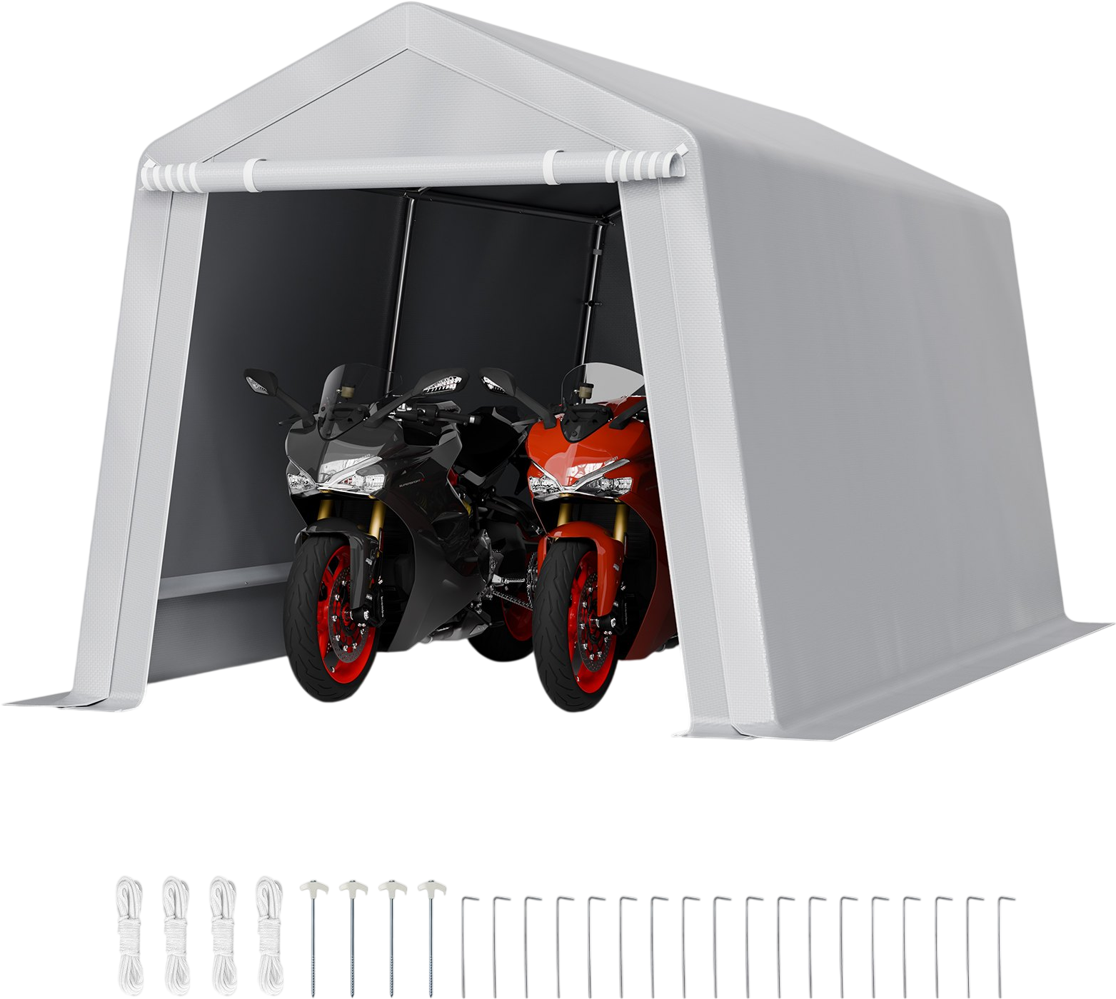 Vevor Outdoor Storage Shed 8 x 14 ft. with Roll-up Door Waterproof New