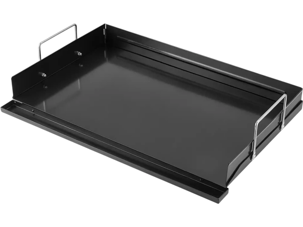 VEVOR Carbon Steel Griddle 24x16 inch Flat Top Pre-Seasoned Plate Handle, for BBQ Eggs Burger, Even Heat Distribution, Non-Stick Portable Rectangular Family Cookware for Outdoor Gas Grill/Stove, Oven