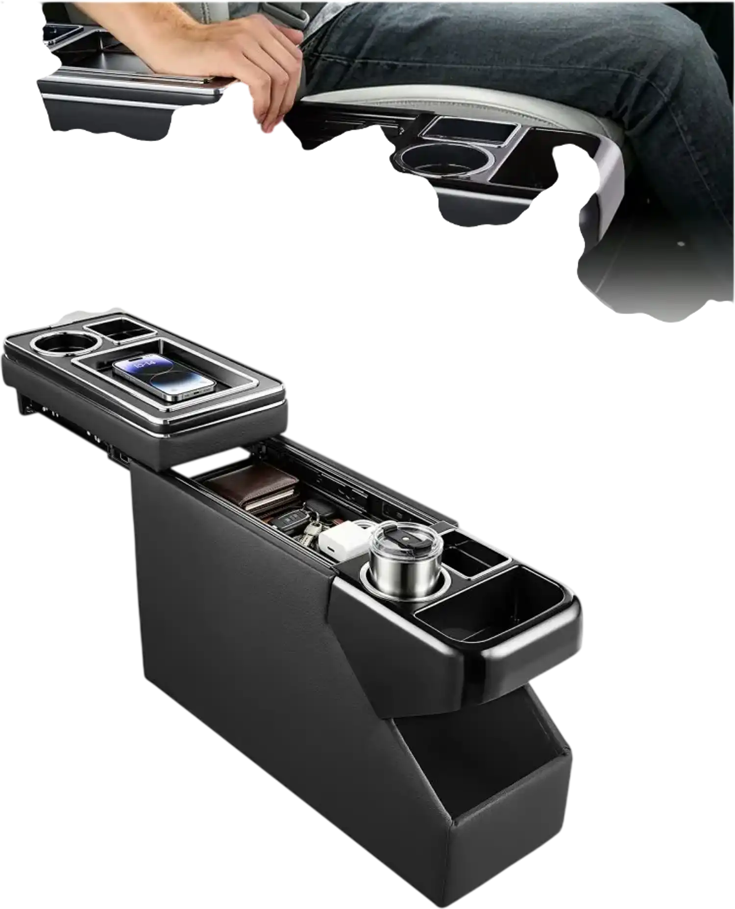 Vevor Center Console Between Seat Storage Box Organizer New