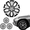 VEVOR Hubcaps Wheel Covers, 15 Inch Set of 4 Wheel Rim Cover Hubcaps OEM Replacement, R15 Size Snap On Car Hub Caps, Universal 10-Spoke ABS Tire Rim Caps for Hyundai Chevrolet Ford Honda, Silver/Black