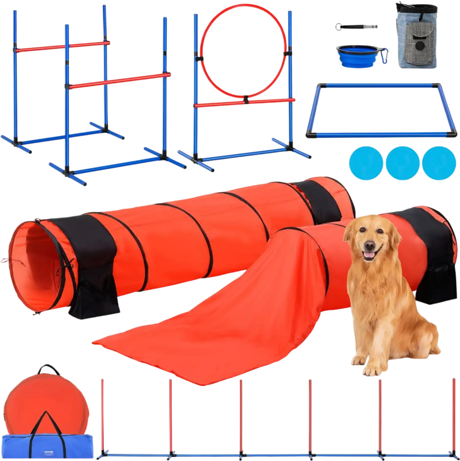 Vevor Dog Agility Training Equipment 7-Piece Kit New