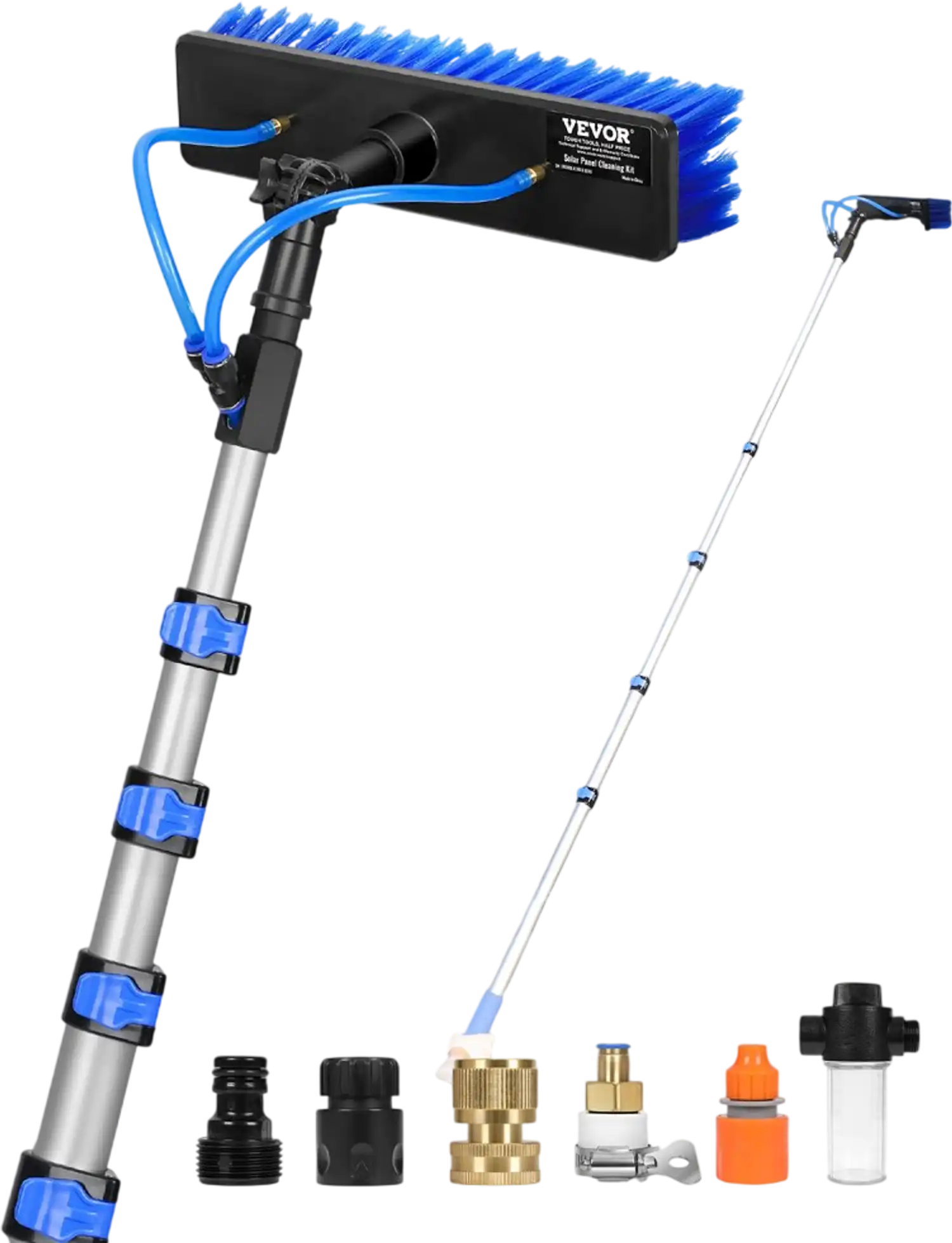 Vevor Water Fed Pole Kit 24' Solar Panel Cleaning Brush New