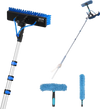 VEVOR Solar Panel Cleaning Kit, 20 ft, Water Fed Pole Kit with Cleaning Brush, Soap Dispenser, Extendable Aluminum Telescopic Pole, 180° Rotatable Brush Head, for Roof Mounted Solar Panels, Windows