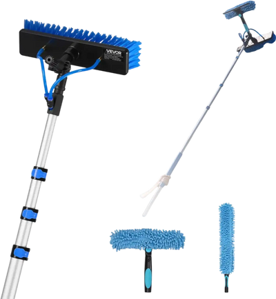 Vevor Solar Panel Cleaning Kit 20' Water Fed Pole Brush New