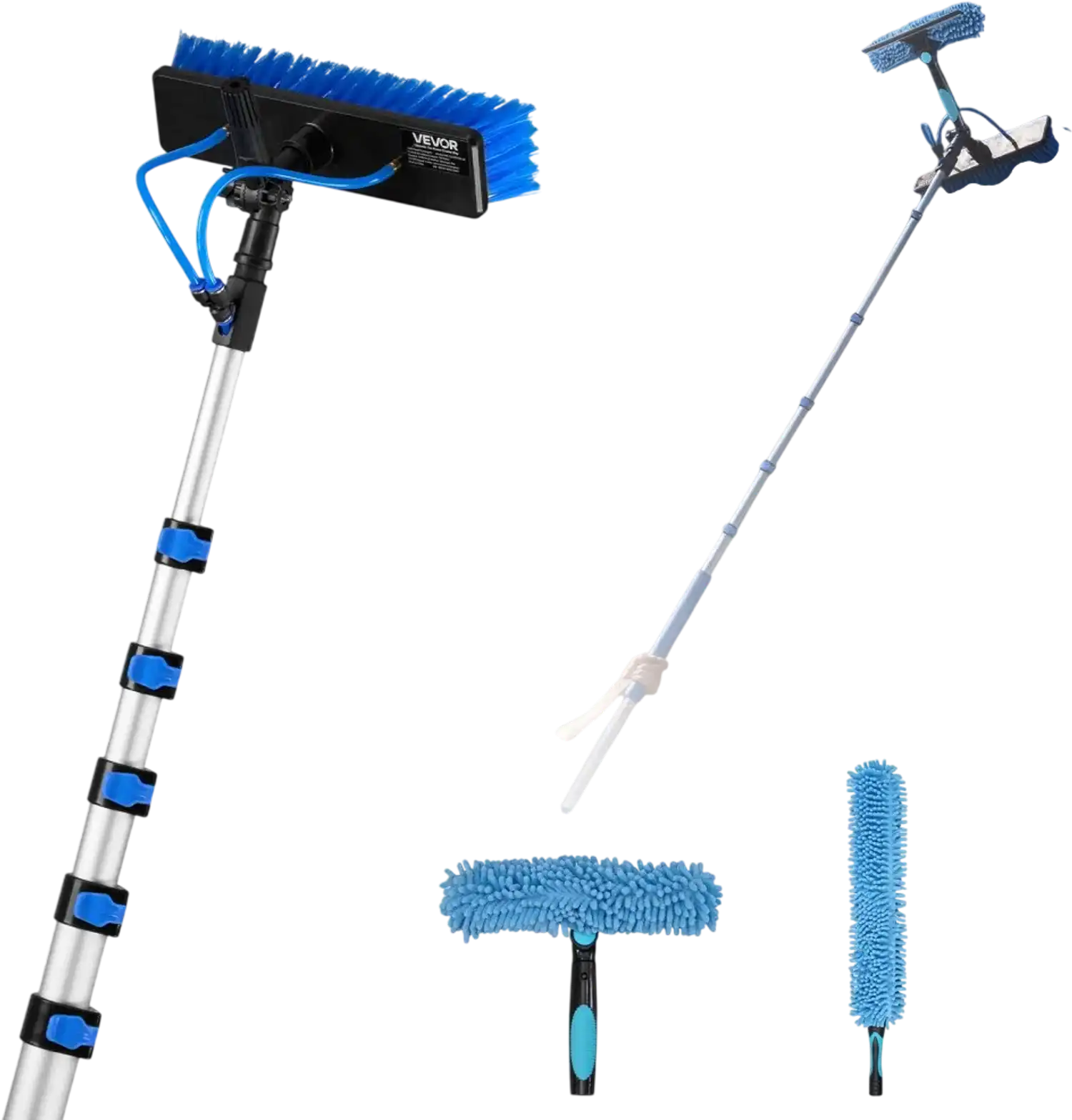 Vevor Solar Panel Cleaning Kit 39' Water Fed Pole Brush New