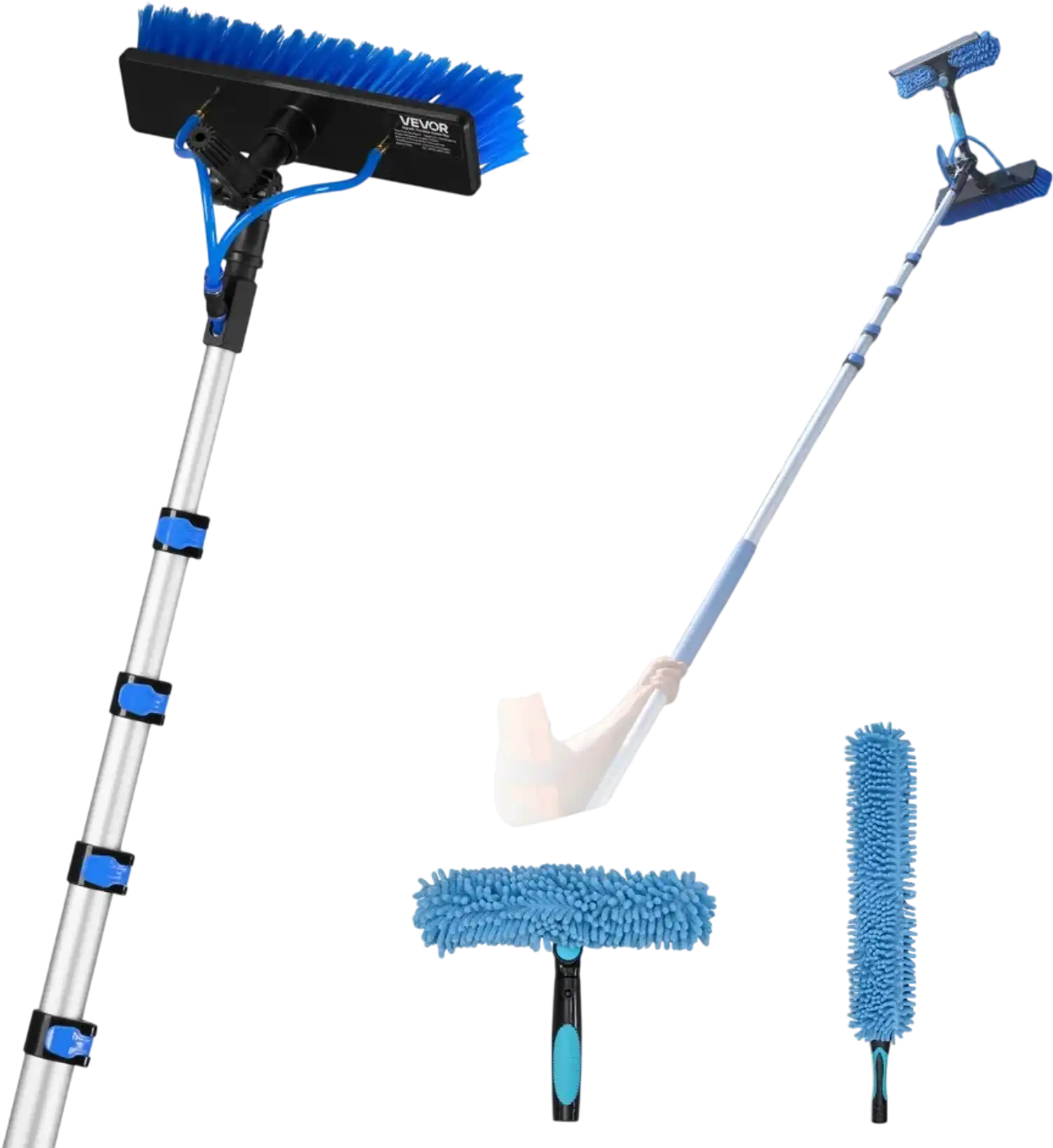 Vevor Solar Panel Cleaning Kit 24' Water Fed Pole Brush New