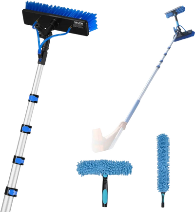 Vevor Solar Panel Cleaning Kit 24' Water Fed Pole Brush New