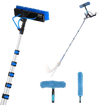VEVOR Solar Panel Cleaning Kit, 33 ft, Water Fed Pole Kit with Cleaning Brush, Soap Dispenser, Extendable Aluminum Telescopic Pole, 180° Rotatable Brush Head, for Roof Mounted Solar Panels, Windows