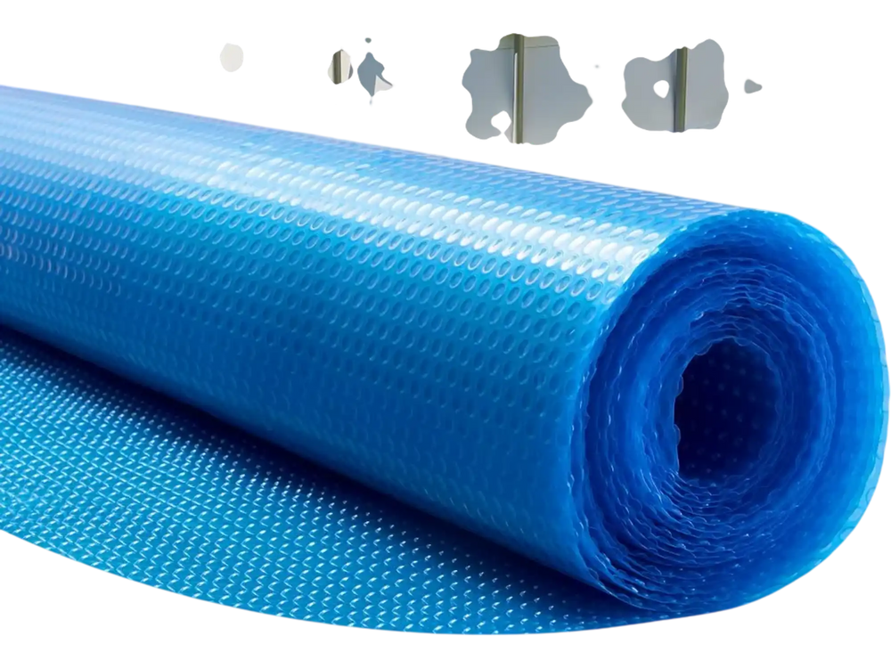 VEVOR Solar Pool Cover, 18 ft Round Pool Bubble Cover, 12 Mil Pools Solar Blanket with Bubble & PE Material, Daytime Heat Absorption, Nighttime Heat Retention, Heat Retaining Solars Covers, Blue